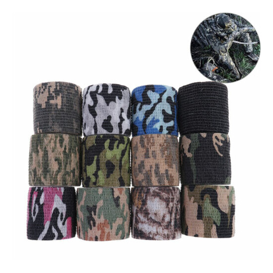 5Cm X 4.5M Waterproof Hunting Camouflage Camouflage Stealth Tape Elasticity P JN image {1}