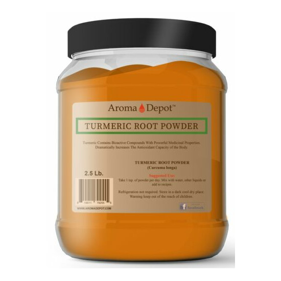 2.5lb Turmeric Root Powder 100% Pure Curcuma Longa Tumeric 40 oz JAR Thumb {4}