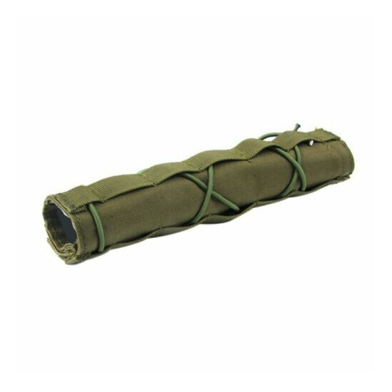 Military Tactical Airsoft Pouch Muffler Sleeve Hunting Suppressor Silencer Cover image {8}