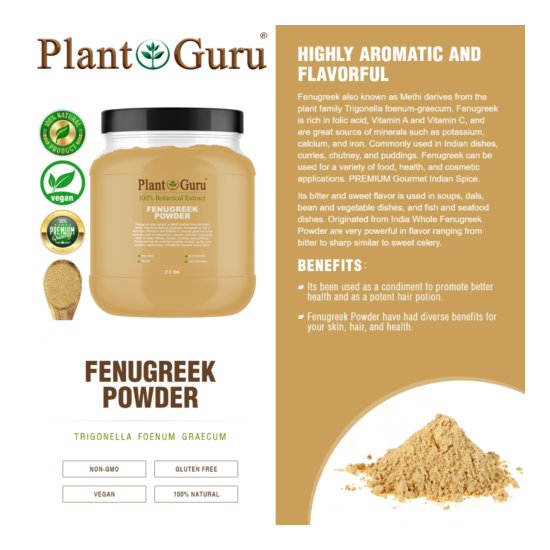 Fenugreek Seed Powder Non-GMO Trigonella Foenum Graecum Bulk Methi  Thumb {2}