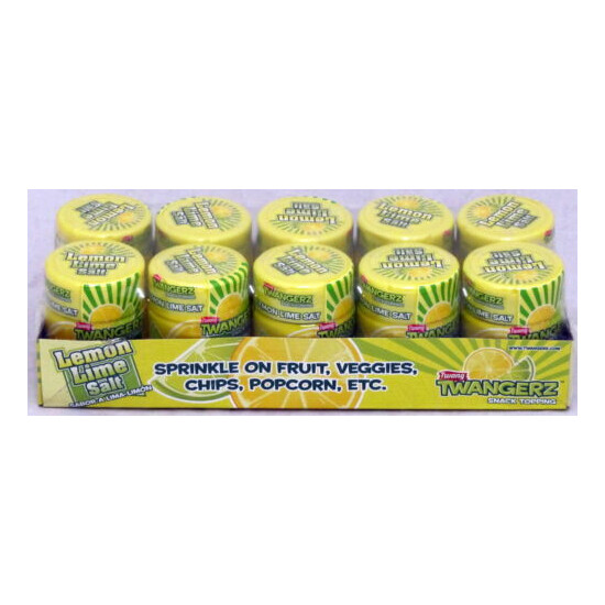 Twang Twangerz Salt Lemon Lime Bulk 10 Ct Snack Topping 1.15 Oz Shakers Popcorn Thumb {2}