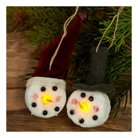 Snowman Tealight Christmas Ornament Set | Set of 4 image {3}