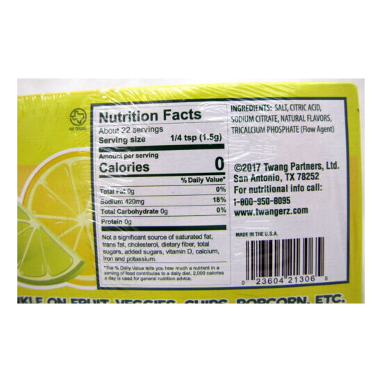 Twang Twangerz Salt Lemon Lime Bulk 10 Ct Snack Topping 1.15 Oz Shakers Popcorn Thumb {7}