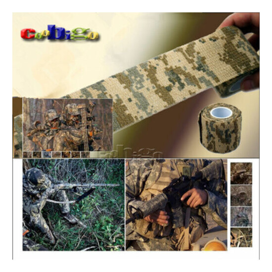Adhesive Duct Tape Outdoor Camouflage Waterproof Hunting Stealth Tape Wraps image {6}