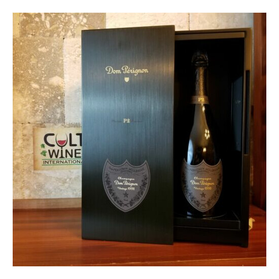 V 97 pts! 1998 Dom Perignon 'P2' Brut Champagne in Solid Metal Gift Box, France image {1}