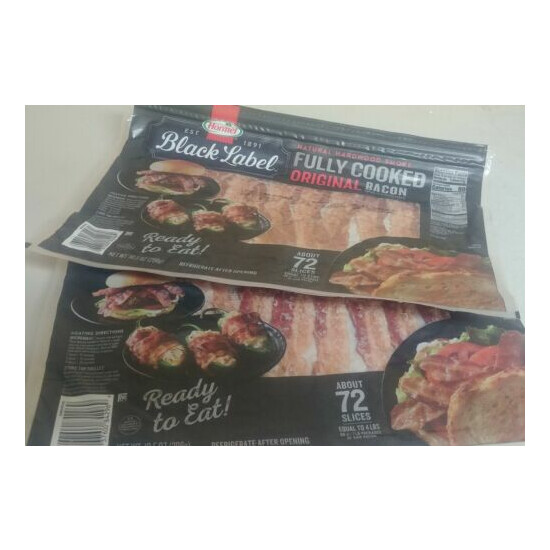 Hormel Black Label Fully Cooked Bacon 72 slices - pack of 2 image {1}
