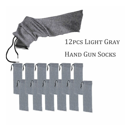 12pcs Pistol Sock Military Handgun Cover Case Airsoft Storage Sleeves Outdoor image {1}