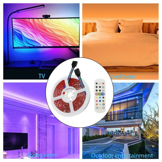 24 Key LED Strip Lights Music Sync APP Controller for Home Party Bar US Plug Thumb {26}