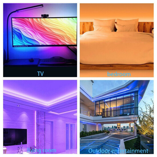 24 Key LED Strip Lights Music Sync APP Controller for Home Party Bar US Plug Thumb {8}