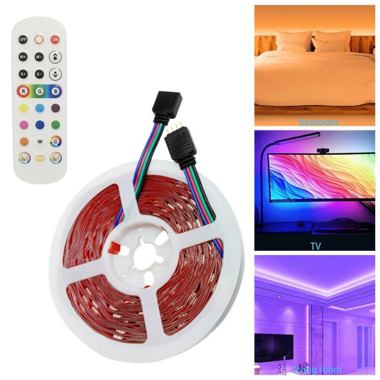 24 Key LED Strip Lights Music Sync APP Controller for Home Party Bar US Plug image {6}